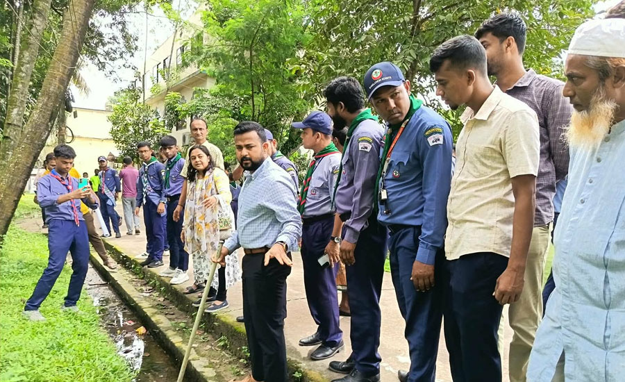 মাধবপুরে ডেঙ্গু প্রতিরোধ ও পরিচ্ছন্নতা অভিযান