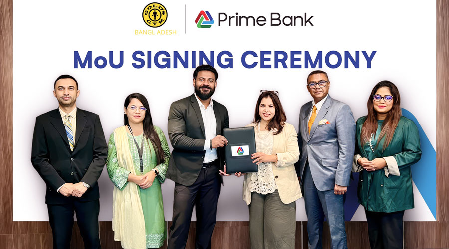 লাইফস্টাইল সুবিধা দিতে গোল্ডস জিম বাংলাদেশের সঙ্গে প্রাইম ব্যাংকের চুক্তি