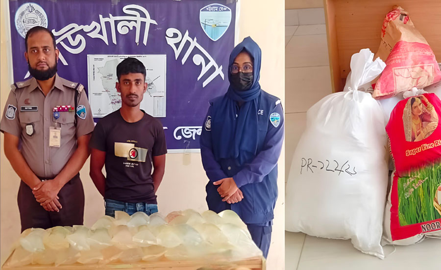 পুলিশ অভিযান চালিয়ে ১৮০ লিটার চোলাই মদসহ একজন আটক 