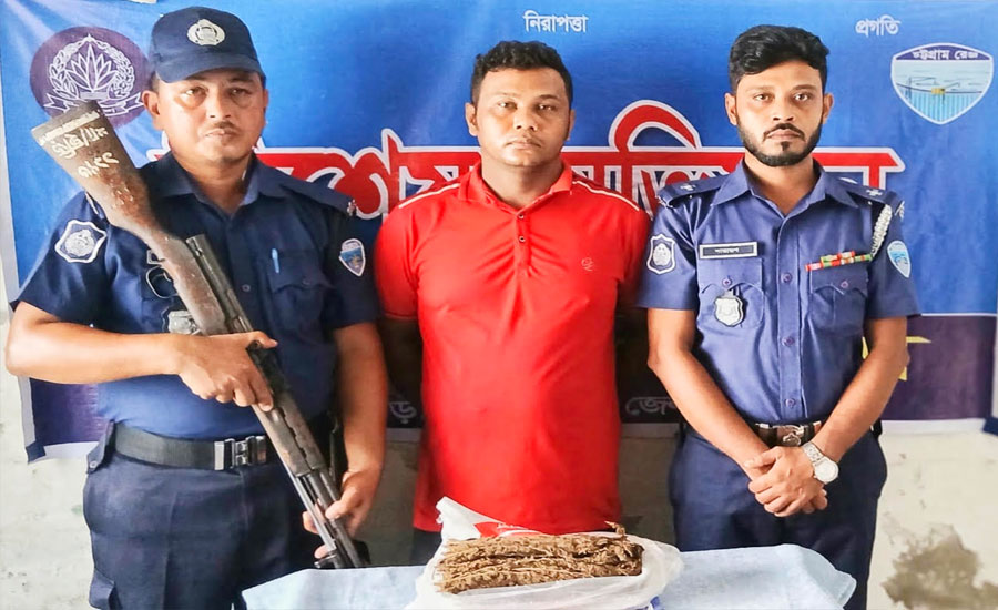 খাগড়াছড়িতে ৪০০ গ্রাম গাঁজাসহ কথিত মাদক কারবারি গ্রেপ্তার