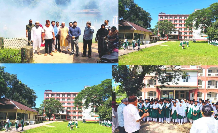 ডেঙ্গু প্রতিরোধে শিক্ষার্থীদের নিয়ে পরিচ্ছন্নতা অভিযান