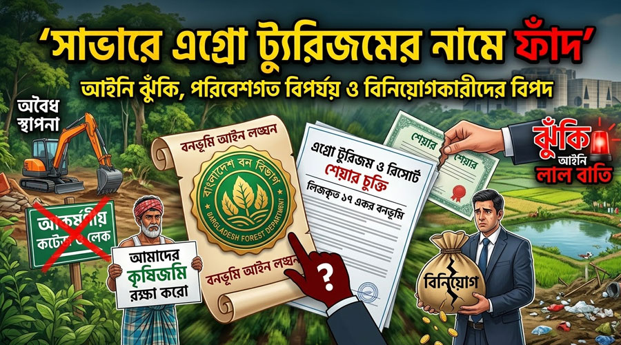 বন বিভাগের জমিতে বাণিজ্যিক চোখ: সাভারে 'এগ্রো ট্যুরিজম'-এর নেপথ্যে মারাত্মক আইনি জটিলতা