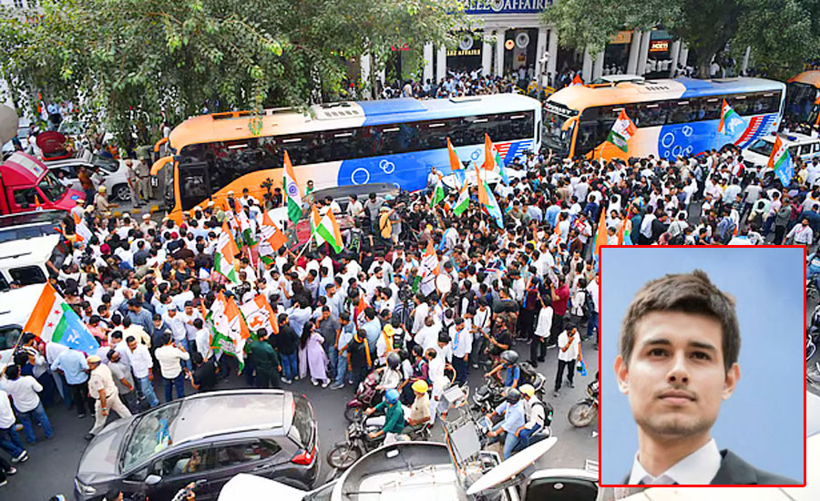 ‘জ্ঞানেশ কুমার গদি ছাড়ো’, ককরোচ পার্টির চপ্পল বিক্ষোভে যোগ দিলেন ধ্রুব রাঠি-প্রকাশ রাজ