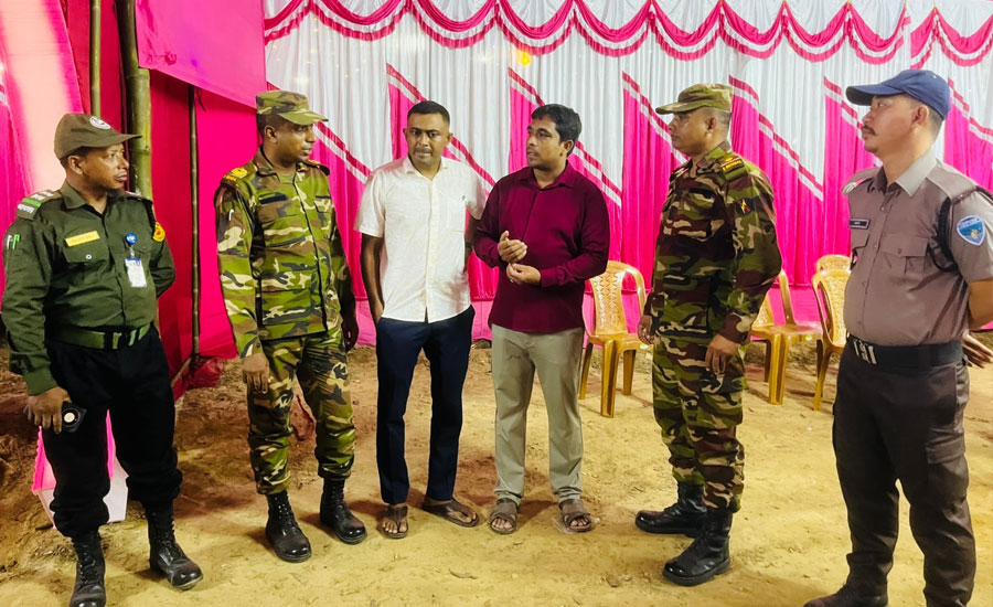 দীঘিনালায় ৯ পূজামণ্ডপে সেনাবাহিনীর নিরাপত্তা টহল