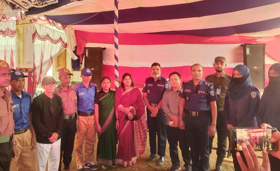 সাজেক জগন্নাথ সেবাশ্রম মন্দির পরিদর্শন ইউএনও, ২২ হাজার টাকা অনুদান
