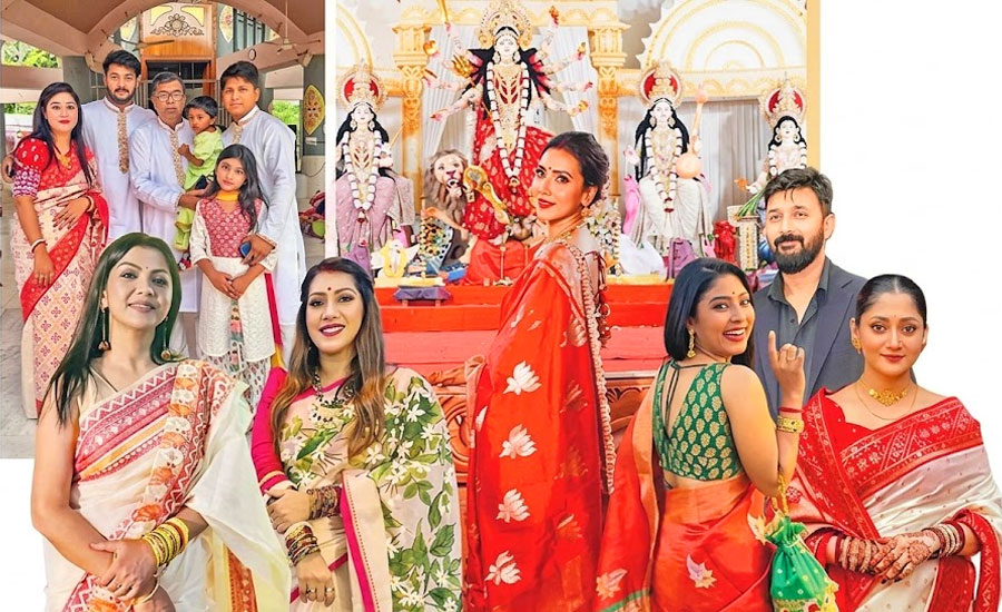তারকাদের দুর্গোৎসব: কারও ঘোরাঘুরি, কারও মনে মায়ের শূন্যতা