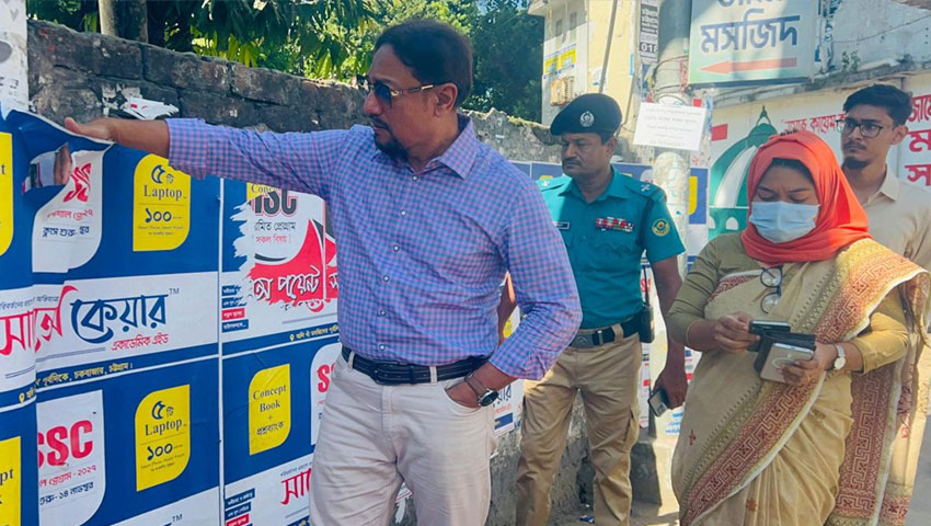 জিইসি থেকে ফয়’স লেক: অবৈধ স্থাপনা ও বিলবোর্ড উচ্ছেদে চসিকের অভিযান