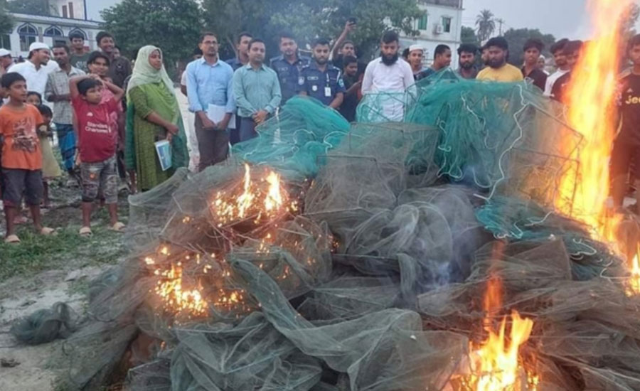 সোনারগাঁয়ে ৫০ হাজার মিটার কারেন্ট জাল জব্দ