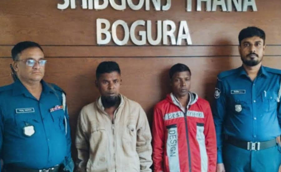 শিবগঞ্জে মৃত গরু জবাইয়ের প্রস্তুতি কালে দুই কসাই গ্রেফতার 