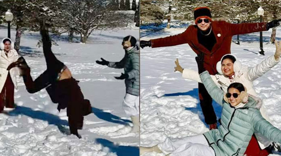 নায়িকার অনুরোধে বরফের ওপর জায়েদ খানের ডিগবাজি