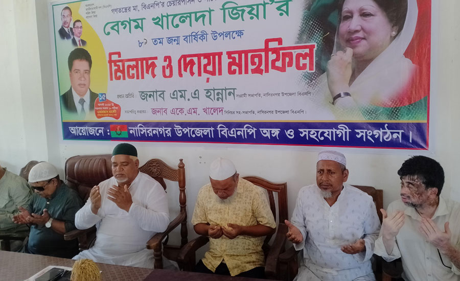 নাসিরনগরে বেগম খালেদা জিয়ার  জন্মবার্ষিকী পালিত