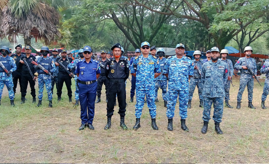 দুবলার চরে রাস পূর্ণিমা পূজা উপলক্ষে কোস্টগার্ডের নিরাপত্তা জোরদার