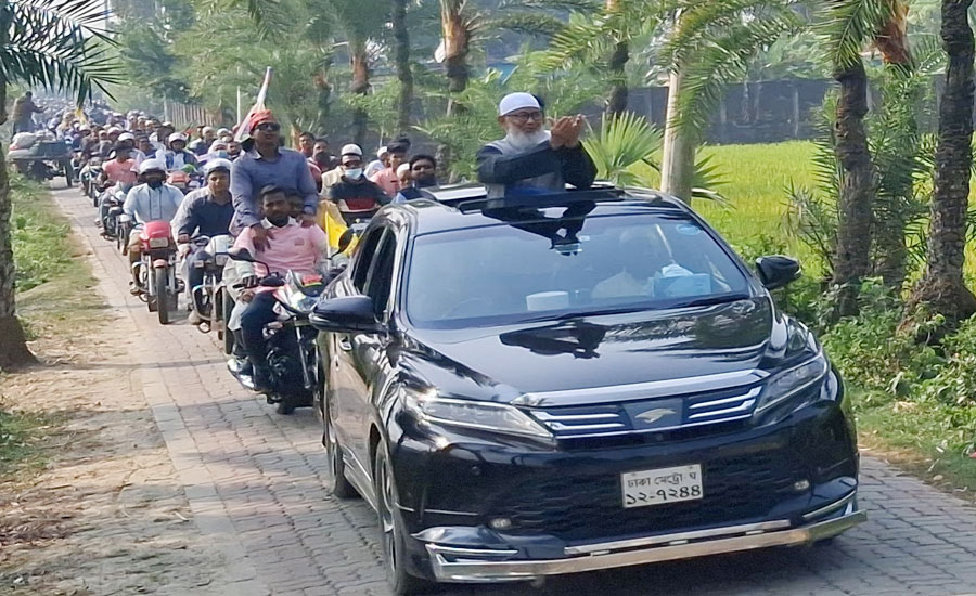 সন্ত্রাস, দুর্নীতি, ক্ষুধা ও দারিদ্রমুক্ত দেশ গড়তে সাতক্ষীরায় জামায়াতের বর্ণাঢ্য মোটরসাইকেল র‌্যালি