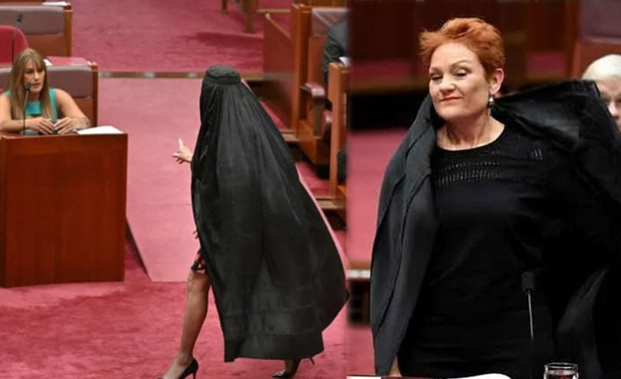 বোরখা পরে পার্লামেন্টে আসা সেই সিনেটরের পদ স্থগিত