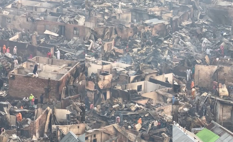 ভোরের আলোয় স্পষ্ট হলো কড়াইল বস্তির আগুনের ক্ষত