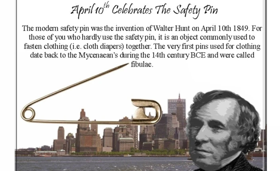 সেফটিপিনের জনক ওয়াল্টার হান্টের বিচিত্র আবিষ্কার