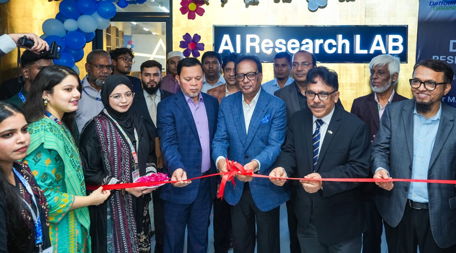 ড্যাফোডিল ইন্টারন্যাশনাল ইউনিভার্সিটিতে ‘কৃত্রিম বুদ্ধিমত্তা গবেষণা ল্যাব’ উদ্বোধন ড্যাফোডিল ইন্টারন্যাশনাল ইউনিভার্সিটিতে ‘কৃত্রিম বুদ্ধিমত্তা গবেষণা ল্যাব’ উদ্বোধন